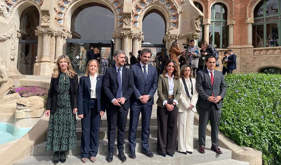 El consejero de Justicia de Andalucía, José Antonio Nieto (a la derecha), junto a sus homólogos en otras comunidades autónomas.