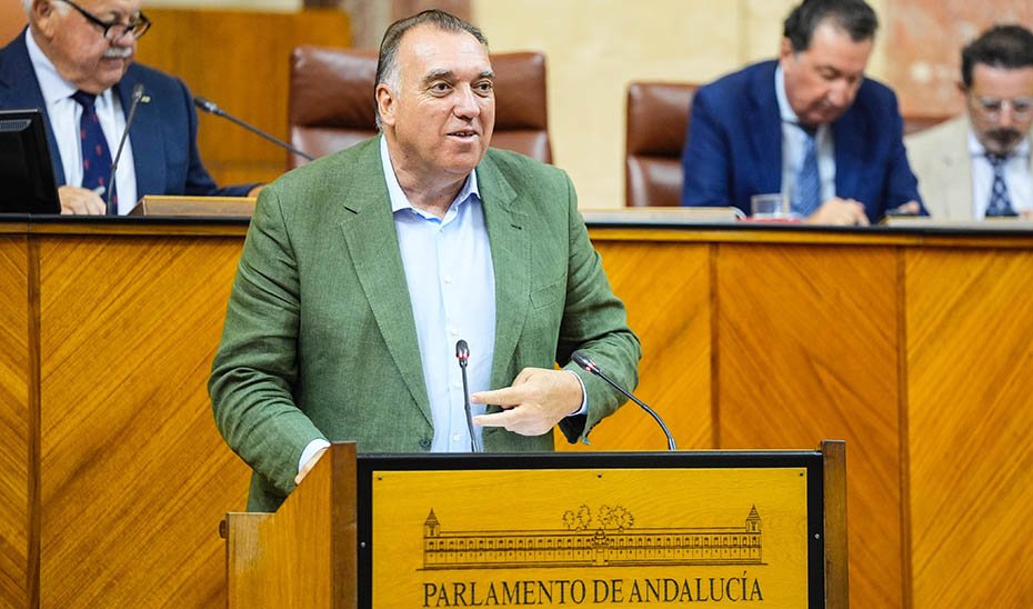 Arturo Bernal interviene en el Pleno del Parlamento de Andalucía.