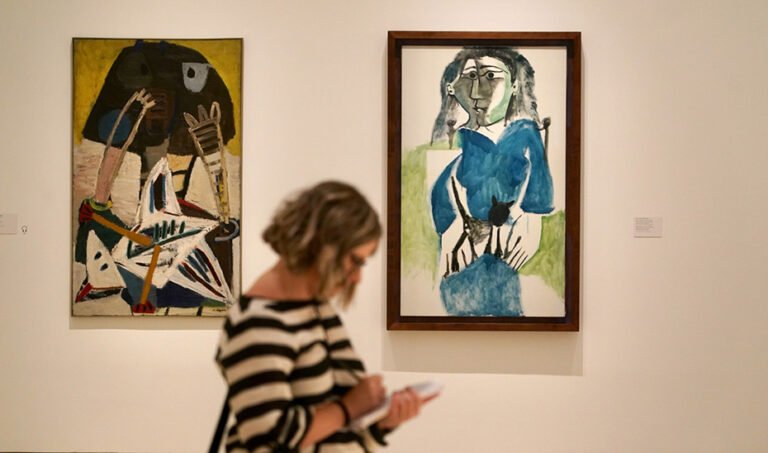 Detalle de una de las exposiciones exhibidas en el Museo Picasso de Málaga. Foto: Álex Zea/Europa Press.