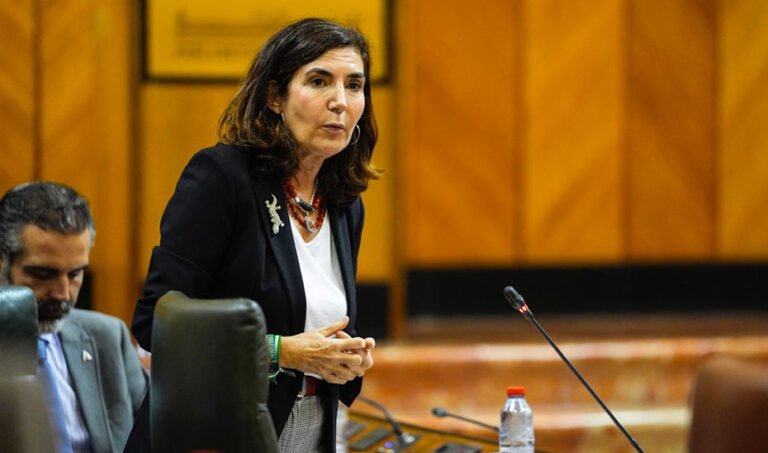 Rocío Blanco informa sobre ayudas a los autónomos en el Parlamento andaluz.